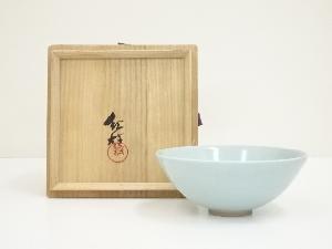 京焼　林紅村造　青磁茶碗（共箱）